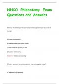 NHCO Phlebotomy Exam Questions and Answers