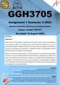 GGH3705 Assignment 1 (COMPLETE ANSWERS) Semester 2 2024 - DUE 16 August 2024