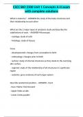 CSCC BIO 2300 Unit 1 Concepts A-H exam with complete solutions