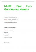 NL400 Final Exam  Questions and Answers