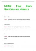 NR302 Final Exam Questions and Answers