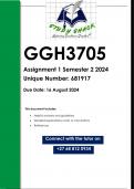 GGH3705 Assignment 1 (QUALITY ANSWERS) Semester 2 2024