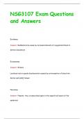 NSG3107 Exam Questions  and Answers