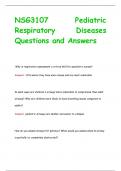 NSG3107 Pediatric  Respiratory Diseases Questions and Answers