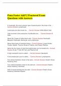 Penn Foster A&P 2 Proctored Exam Questions with Answers