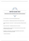 NRFSP EXAM TEST WITH GUARANTEED ACCURATE SOLUTION|COMPLETE!!