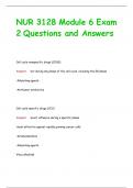 NUR 3128 Module 6 Exam  2 Questions and Answers