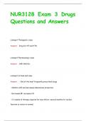 NUR3128 Exam 3 Drugs Questions and Answers