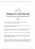 FRESENIUS PCT NEW HIRE EXAM|ACCURATE ANSWERS|VERIFIED