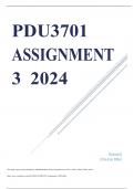 PDU3701 Assignment 3 (ANSWERS) 2024 - DISTINCTION GUARANTEED