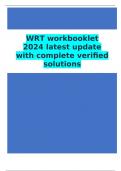 WRT workbooklet 2024 latest update with complete verified solutions