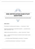 ESB CERTIFICATION EXAM STUDY QUESTIONS WITH GUARANTEED ACCURATE ANSWERS|VERIFIED