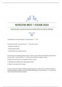 NUR2356 MDC 1 EXAM 2024|WITH GUARANTEED ACCURATE ANSWERS