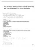 Test Bank for Theory and Practice of Counseling and Psychotherapy 10th Edition 