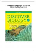 Discover Biology Core Topics 5th Edition Cundy Test Bank