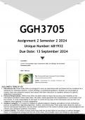 GGH3705 Assignment 2 (ANSWERS) Semester 2 2024 - DISTINCTION GUARANTEED