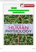 Test Bank for Principles of Human Physiology, 6th Edition (Stanfield, 2016), All Chapters Latest Version 2024 ISBN:9780134169804