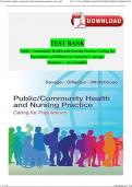 Test Bank: Public / Community Health and Nursing Practice: Caring for Populations, 3rd Edition Complete Latest Verified Edition 2024 Pdf Download