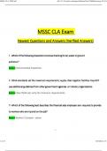 MSSC CLA Exam Newest  Questions and Answers (2024 / 2025) (Verified Answers)