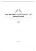 mmsc 409 unit 10 compatibility testing Questions with complete solution 