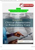 TEST BANK For Wilkins' Clinical Assessment in Respiratory Care 9th Edition By Al Heuer ( 9780323696999 ) Chapter 1-21 Complete Questions and Answers A+ Version 2024 ISBN: 9780323696999