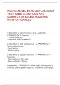 WGU C458 SEL EXAM ACTUAL EXAM  TEST BANK QUESTIONS AND  CORRECT DETAILED ANSWERS  WITH RATIONALES