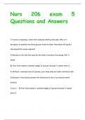 Nurs 206 exam 5 Questions and Answers