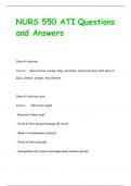 NURS 550 ATI Questions  and Answers