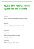 NURS 550 FINAL review Questions and Answers