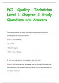 PCI Quality Technician  Level 1 Chapter 2 Study  Questions and Answers