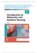  TEST BANK GUIDE FOR AN INTRODUCTION TO MATERNITY AND PEDIATRIC NURSING 9TH EDITION BY GLORIA LEIFER CHAPTER 1 - 34 |VERIFIED SOLUTIONS PROVIDED|2024/2025 GRADED A+