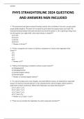 PHYS STRAIGHTERLINE 2024 QUESTIONS AND ANSWERS NGN INCLUDED