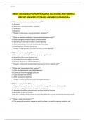 NR507 ADVANCED PATHOPHYSIOLOGY QUESTIONS AND CORRECT VERIFIED ANSWERS (DETAILED ANSWERS)|GRADED A+