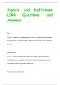 Signals and Definitions LIRR Questions and  Answers