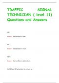 TRAFFIC SIGNAL  TECHNICIAN ( level 11) Questions and Answers