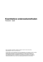 Kwantitatieve Onderzoeksmethoden BDK - Boek