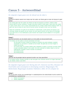 Casus 5 over 'Food habits in developing countries', antwoorden / answers