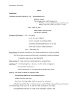 Foundations of Teaching Notes 