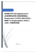 GGH3705 Assignment 2 (COMPLETE ANSWERS) Semester 2 2024 (681932) - DUE 13 September 2024 Course Assessing Environmental Impacts (GGH3705) Institution University Of South Africa (Unisa) Book Environmental Impact Assessment