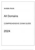 AHIMA RHIA - All Domains Comprehensive Exam Guide 2024.