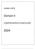 AHIMA CHPS - Domain 4 Comprehensive Exam Guide 2024