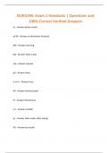 NUR3196: Exam 1 Handouts | Questions and 100% Correct Verified Answers