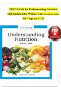 TEST BANK For Understanding Nutrition 16th Edition by Whitney Verified Chapters 1 - 20, Complete Newest Version