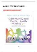 COMPLETE TEST BANK:   Community & Public Health Nursing: Evidence for Practice 3rd Edition by Rosanna DeMarco PhD RN PHCNS-BC APHN-B (Author) latest 