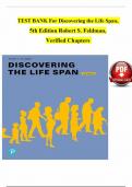 TEST BANK For Discovering the Life Span, 5th Edition Robert S. Feldman, Verified Complete Newest Version