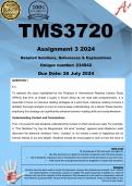 TMS3720 Assignment 3 (COMPLETE ANSWERS) 2024 (234942) - DUE 26 July 2024
