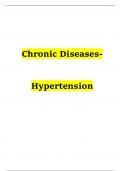 Chronic Diseases- Hypertension studyguide