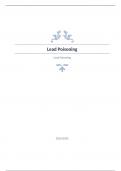 Lead Poisoning a questions and answers verified 2024