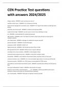 CEN Practice Test questions with answers 2024/2025