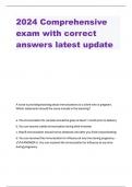 2024 Comprehensive exam with correct answers latest update